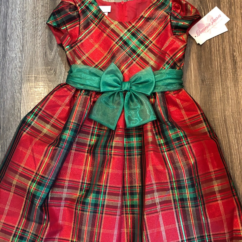 Bonnie Jean Plaid Christmas dress